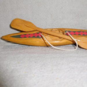 Wooden Kayak Christmas Ornament
